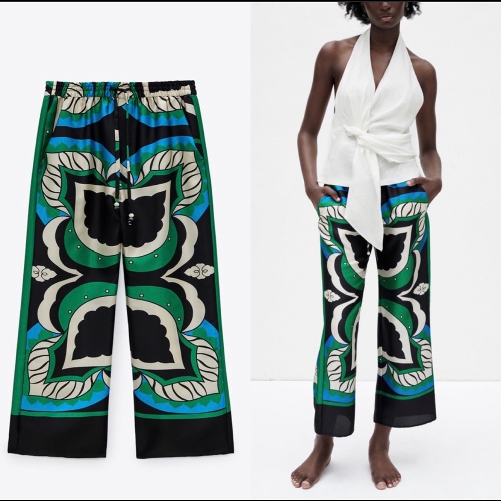 Zara printed pants